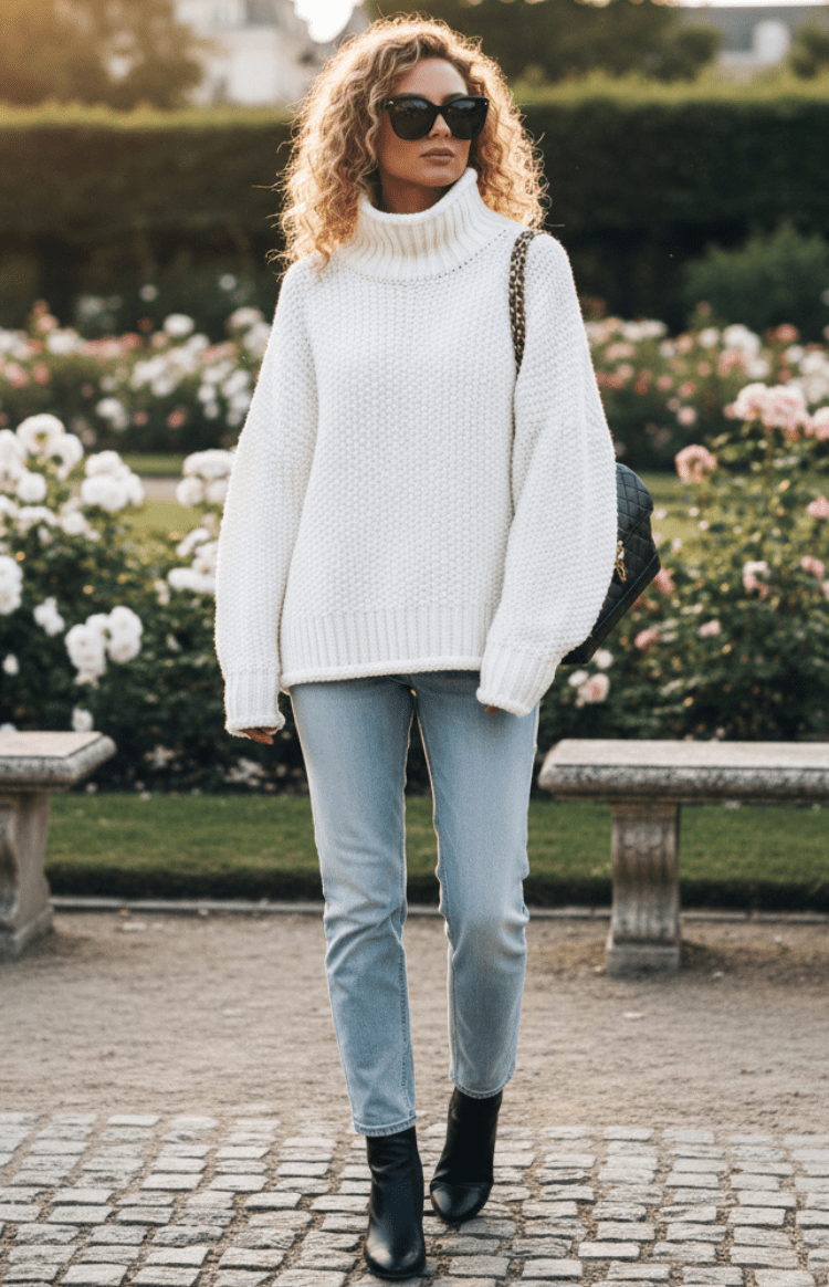 Cozy Oversized Chunky Knit Turtleneck Sweater